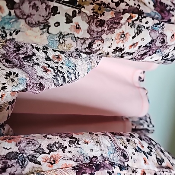 Torrid Romantic Cottagecore size 0 NWT floral gauze cold shoulder skater dress - Picture 5 of 9